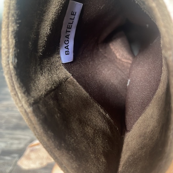 Size 8. Chocolate suede pull on boots. Super cute - Picture 6 of 7